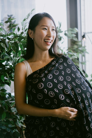 ELECTRIC SMILES (Bamboo Multi-Purpose Nursing Cover)