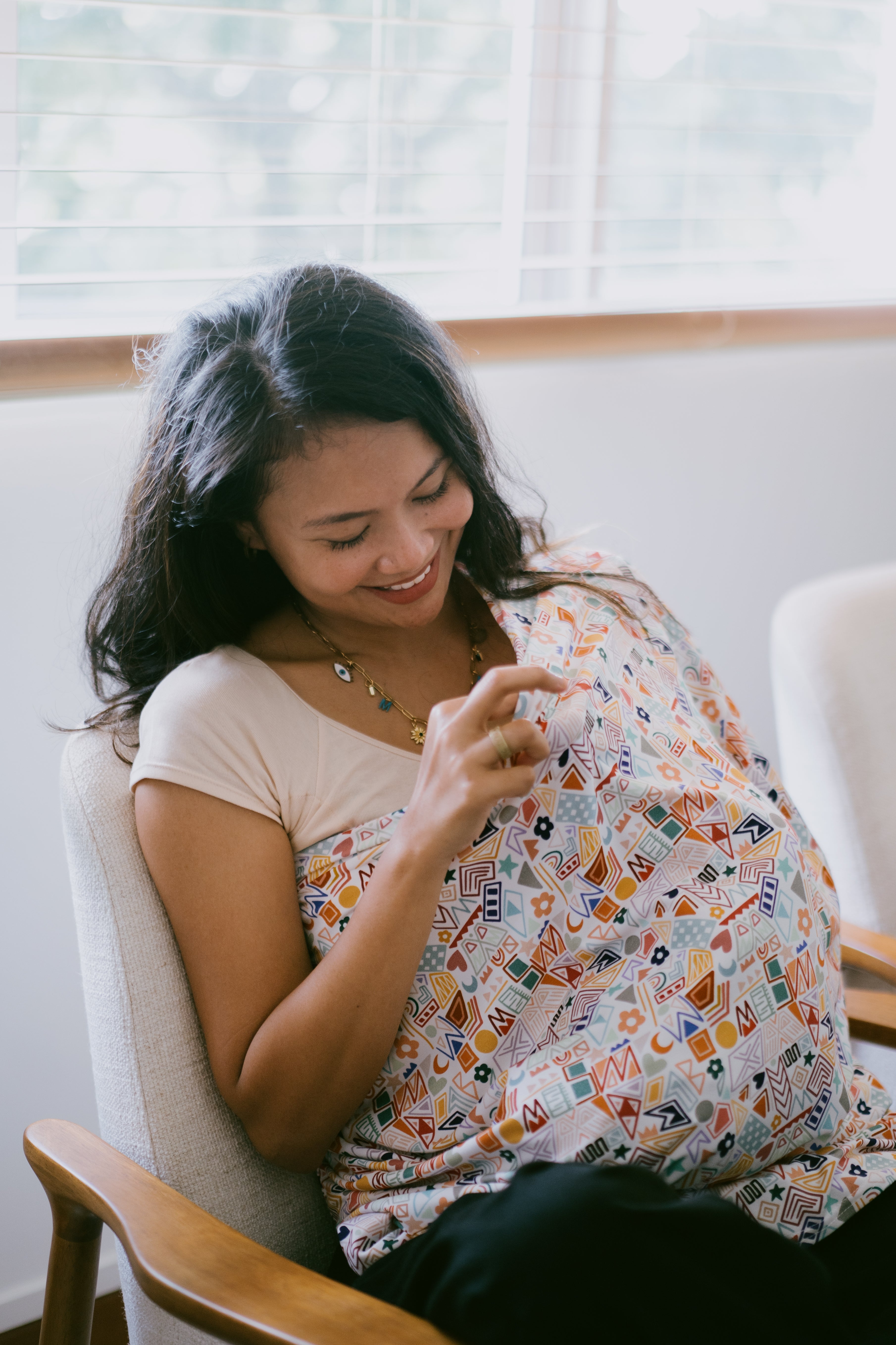 ABSTRACT GEO (Bamboo Multi-Purpose Nursing Cover)